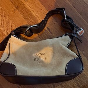 Dooney & Bourke Beige and Black Shoulder Bag
